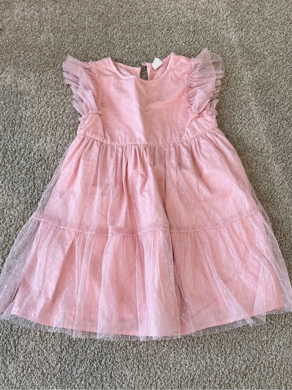 Girls Pink Tulle Party Dress